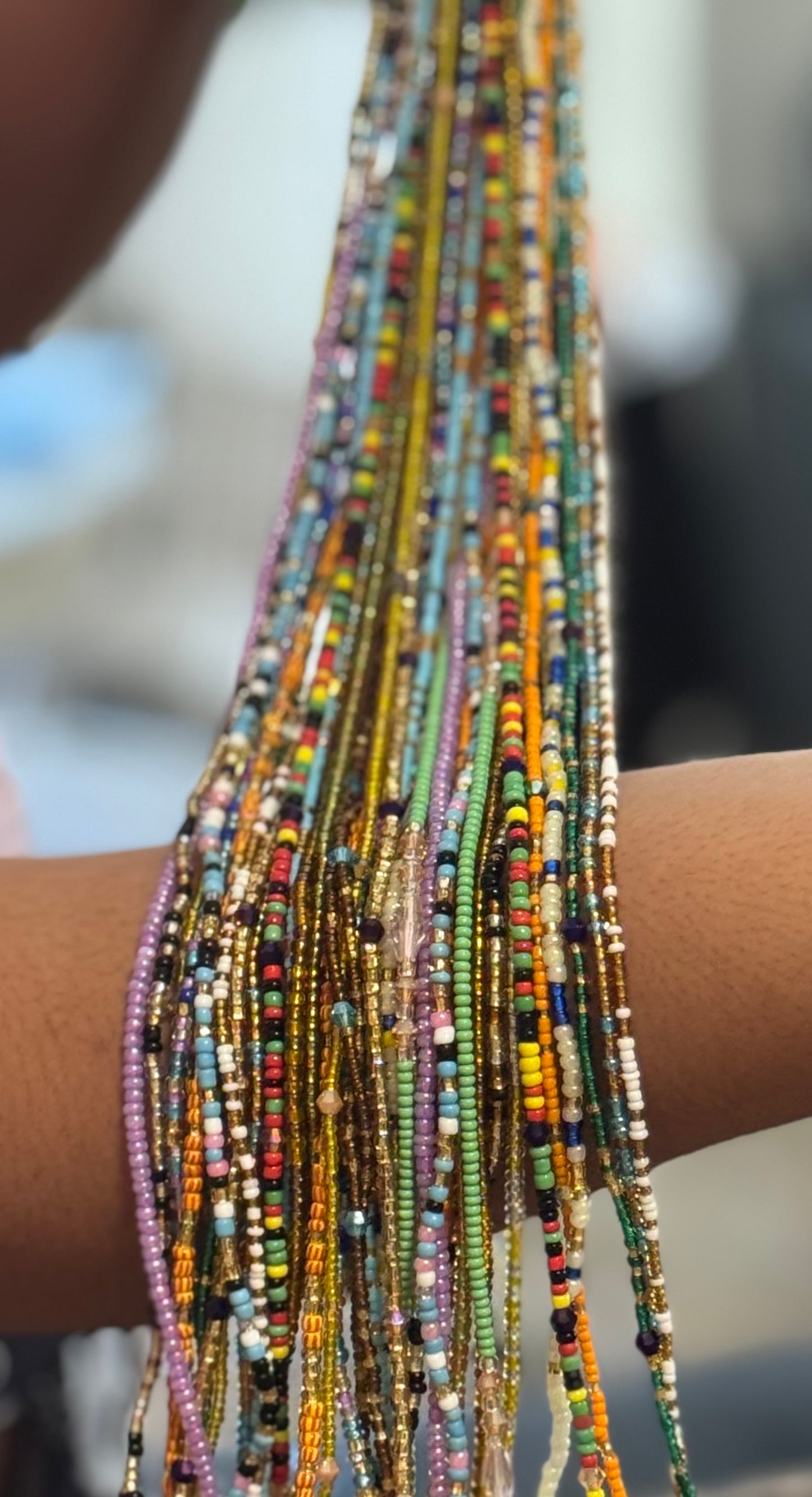 Authentic Ghanaian Glass & Crystal Waist Beads