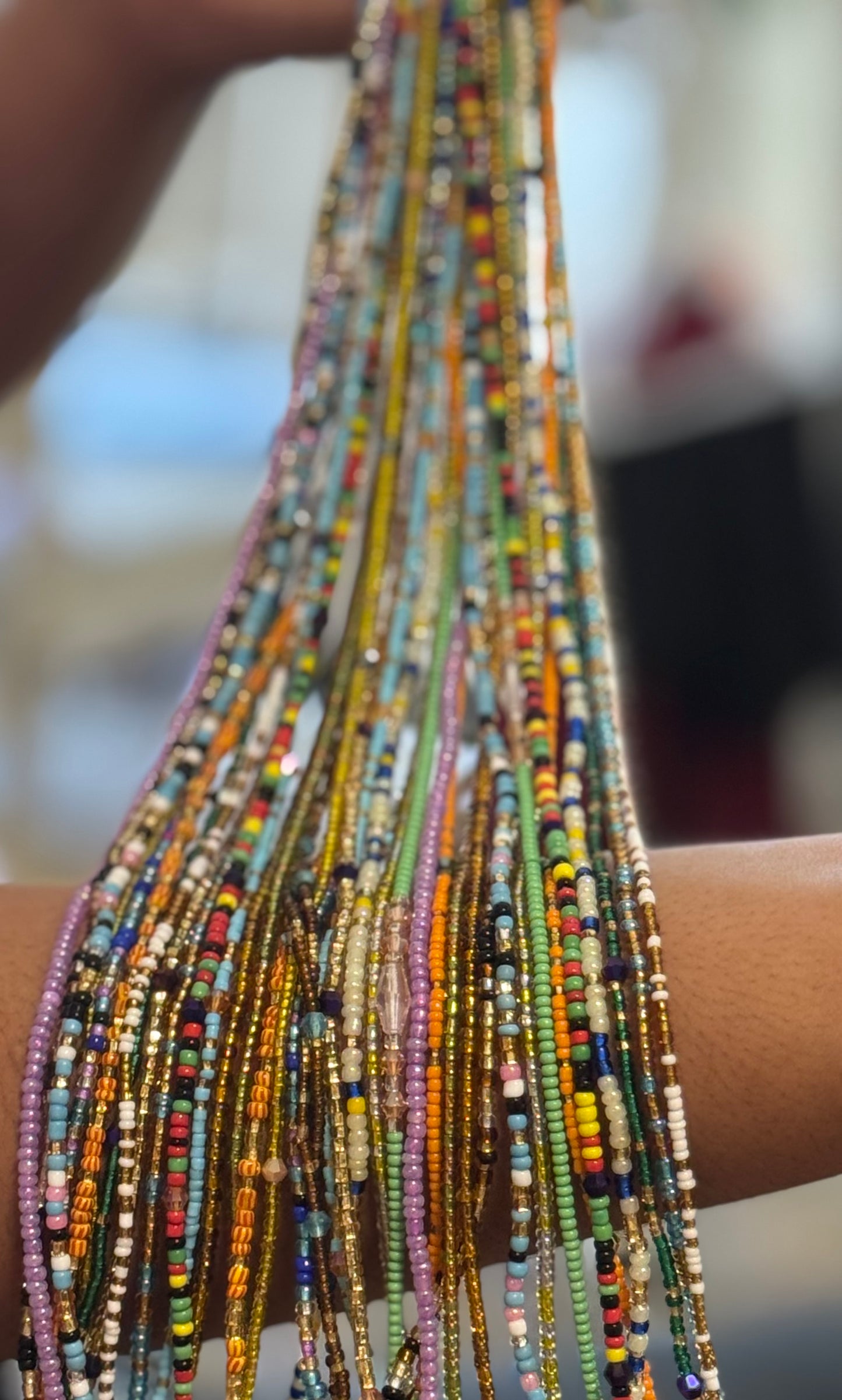 Authentic Ghanaian Glass & Crystal Waist Beads